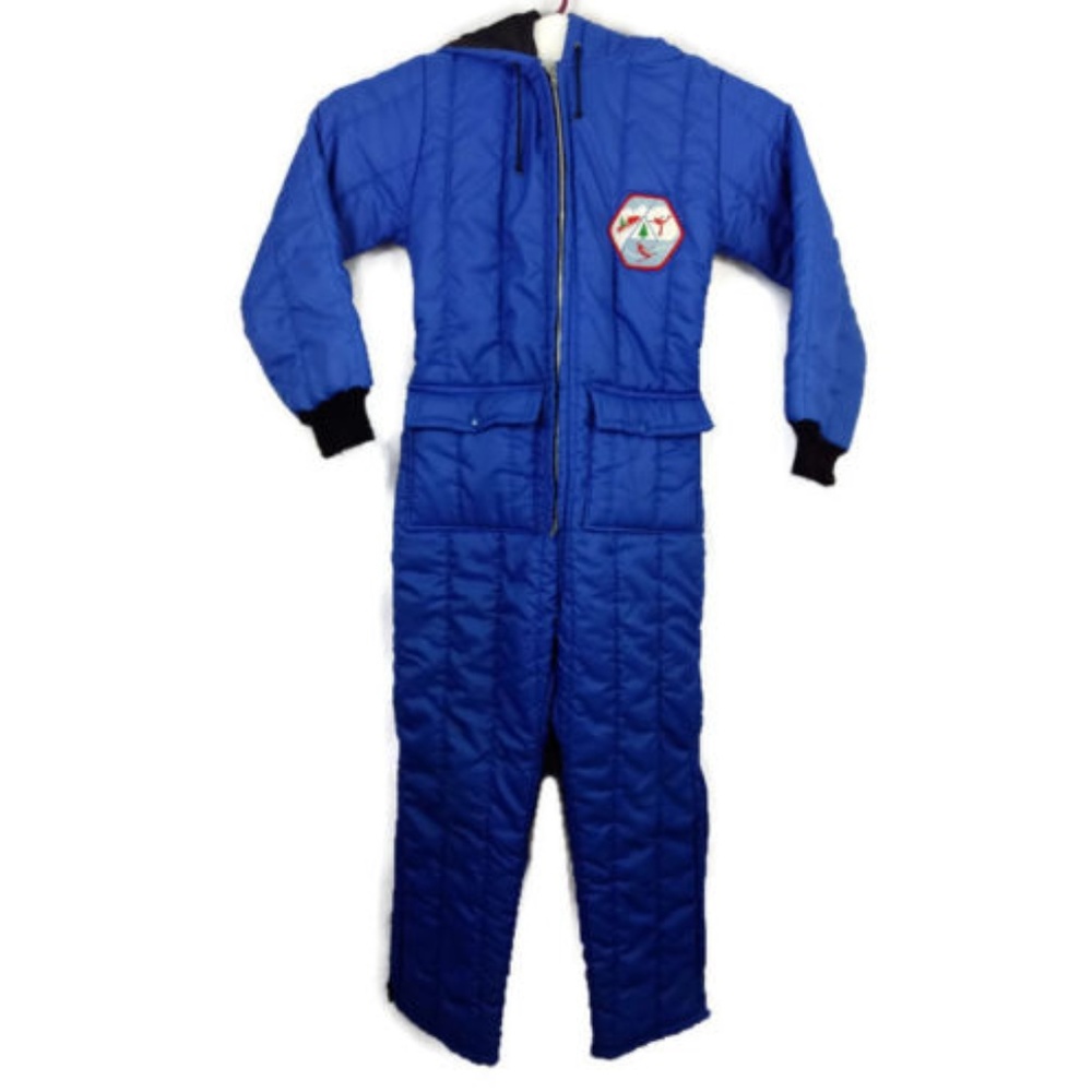 Zerowear blue vintage snow mobile ski suit size M fits like a small